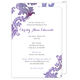 Purple Watercolor Damask Invitations Image 6 of 11